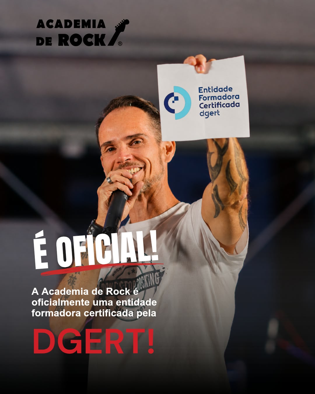 Academia de Rock certificada pela DGERT!